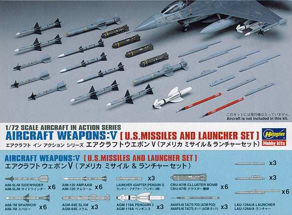 HASEGAWA US Missiles and Launcher Set X72 09-1/72