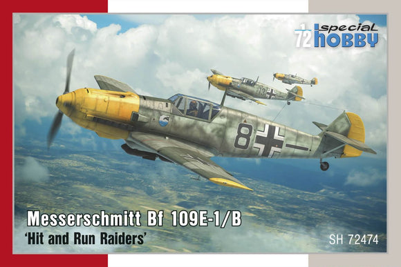 SPECIAL HOBBY Messerschmitt Bf 109E-1/B Hit and Run Raiders SH72474-1/72