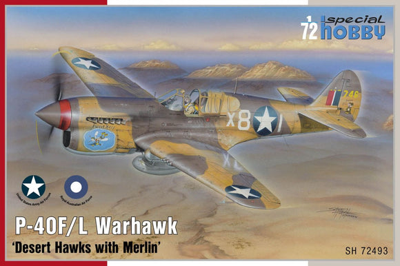 SPECIAL HOBBY P-40F/L Warhawk Desert Hawks with Merlin SH72493-1/72