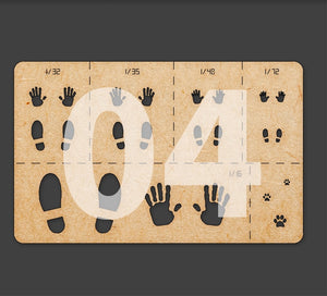 LIANG-0004 Handprint & Shoeprint Airbrush Stencils