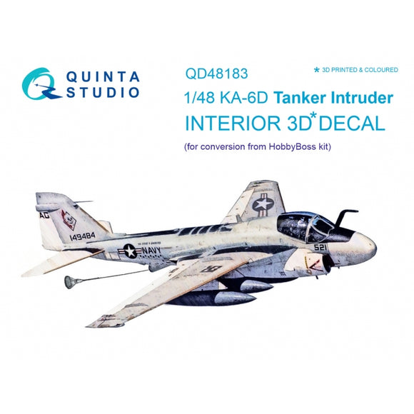 Quinta Studio KA-6D Tanker Intruder Interior 3D Decal for HOBBYBOSS QD48183-1/48