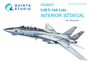 Quinta Studio F-14A Late Interior 3D Decal for Tamiya QD48231 - 1/48