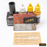 LIANG-0009 Chipping Effects Airbrush Stencils