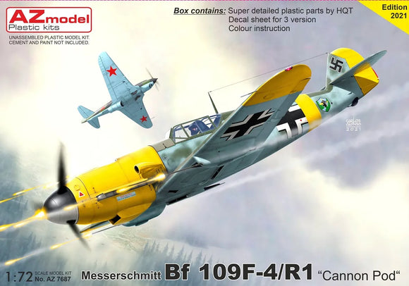 AZ Model Messerschmitt Bf 109F - 4/R1 Cannon Pod AZ 7687 - 1/72