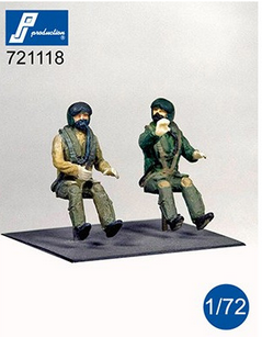 Figurines 3D Peddinghaus 1:72 - 5 Pilotes Assis - Réf. 72F092 - Neuf Pour Diorama Aviation