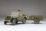 FineMolds US ARMY 1/4-ton 4x4 Truck w/ Trailer 82002-1/20