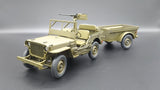 FineMolds US ARMY 1/4-ton 4x4 Truck w/ Trailer 82002-1/20