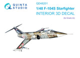 Quinta Studio F-104S Interior 3D Decal for Kinetic QD48201-1/48