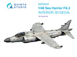 Quinta Studio Sea Harrier FA2 3D Decal for Kinetic QD48344-1/48