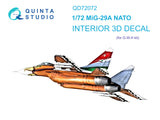 Quinta Studio MiG-29 A NATO Interior 3D Decal for GWH QD72072-1/72