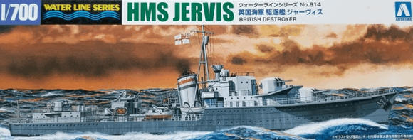 Aoshima British Destroyer HMS Jervis 057667-1/700