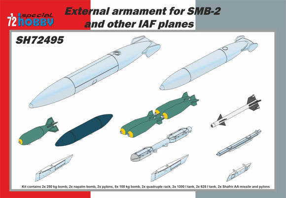 SPECIAL HOBBY External armament for SMB-2 and other IAF planes  SH72495-1/72