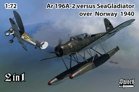 SWORD Model Ar 196A-2 vs SeaGladiator over Norway 1940 SW72120-1/72