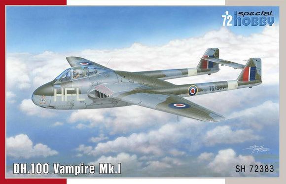 SPECIAL HOBBY DH 100 Vampire Mk.I RAF, RAAF and Armée de l'Air SH72383-1/72