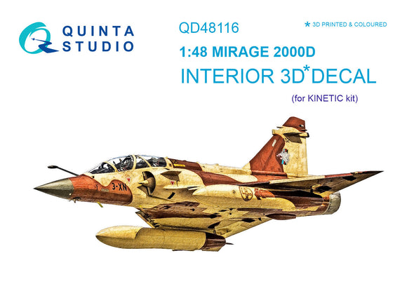 Quinta Studio Mirage 2000 D Interior 3D Decal for Kinetic QD48116-1/48