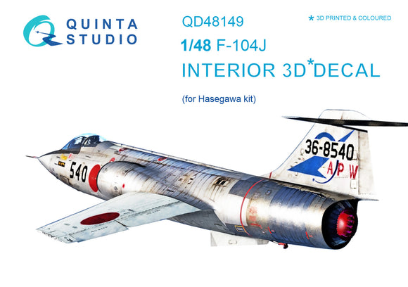 Quinta Studio F-104J Interior 3D Decal for Hasegawa QD48149-1/48