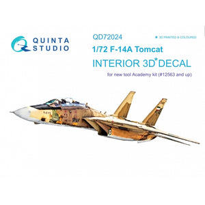 Quinta Studio F-14A Interior 3D Decal Academy QD72024-1/72