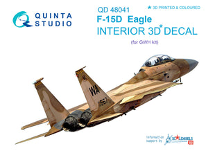 Quinta Studio F-15D Eagle Interior 3D Decal for GWH QD48041-1/48