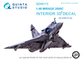 Quinta Studio Mirage 2000 C Interior 3D Decal for Kinetic QD48113-1/48