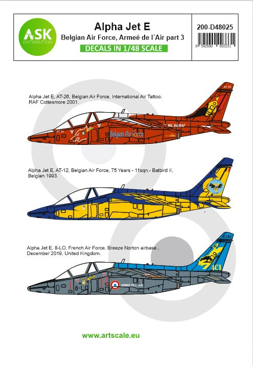 ArtScale Kit Alpha Jet E Belgian Air Force and Armeé de l´Air part 3 D48025-1/48