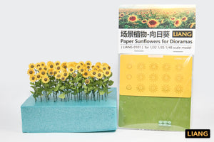 LIANG-0101 Paper Sunflowers for dioramas