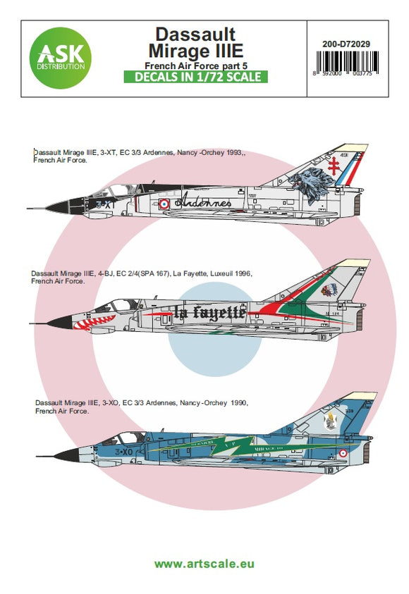 ArtScale Kit Mirage III E French Air Force part 5 D72029-1/72