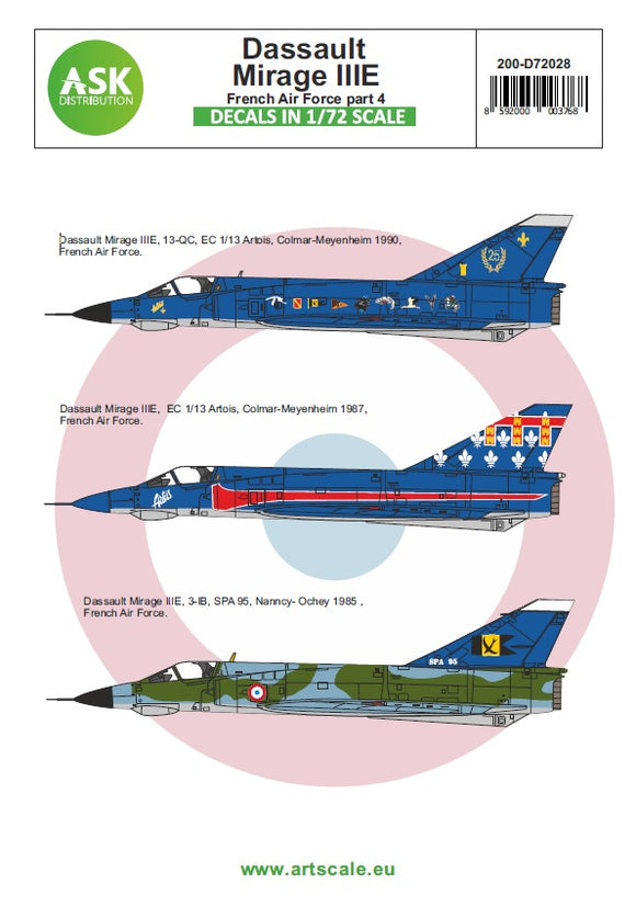 ArtScale Kit Mirage III E French Air Force part 4 D72028-1/72