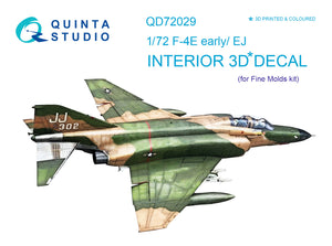 Quinta Studio F-4E early / F-4EJ Interior 3D Decal for FineMolds QD72029-1/72