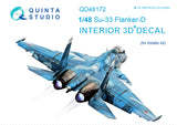 Quinta Studio SU-33 Interior 3D Decal for Kinetic QD48172-1/48