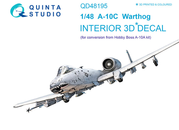 Quinta Studio A-10C Interior 3D Decal for Hobby Boss QD48195 - 1/48