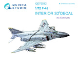 Quinta Studio F-4J Interior 3D Decal for Academy QD72032 - 1/72