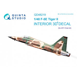 Quinta Studio F-5E Tiger II Interior 3D Decal for AFV Club QD48219 - 1/48