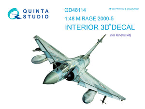 Quinta Studio Mirage 2000 -5 Interior 3D Decal for Kinetic QD48114-1/48