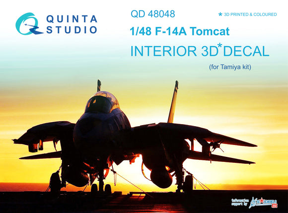 Quinta Studio F-14A Interior 3D Decal for Tamiya QD48048-1/48