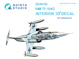 Quinta Studio TF-104G Interior 3D Decal for Hasegawa QD48152-1/48