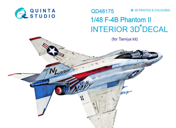 Quinta Studio F-4B Interior 3D Decal for Tamiya QD48175-1/48
