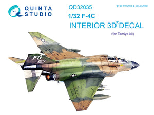 Quinta Studio F-4C Interior 3D Decal for Tamiya QD32035 - 1/32