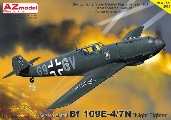 AZ Model Messerschmitt Bf 109E-4/7N Night Fighter AZ 7666 - 1/72