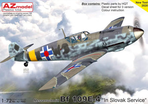 AZ Model Bf 109E-4 In Slovak Service AZ 7662 - 1/72