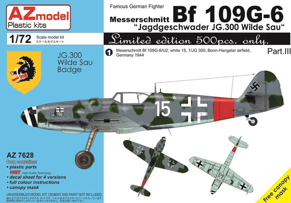 AZ Model Messerschmitt Bf 109G-6 JG 300 Wilde Sau PtIII AZ7628-1/72