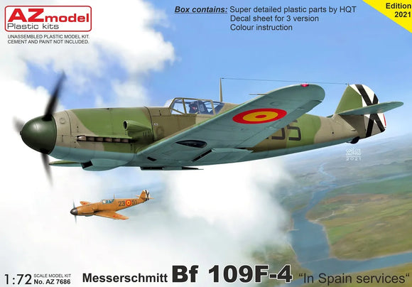 AZ Model Messerschmitt Bf 109F-4 In Spanish Services AZ 7686 - 1/72
