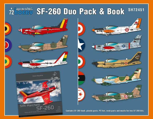 SPECIAL HOBBY SIAI-Marchetti SF-260 Duo Pack & Book SH72451-1/72