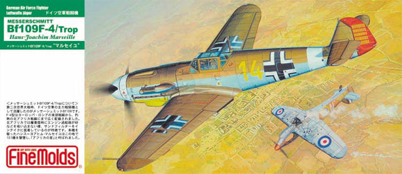 FineMolds Bf 109 F4 / Trop Hans-Joachim Marseille FL5 - 1/72