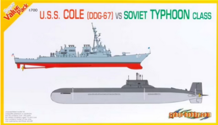 DRAGON USS Cole DDG-67 vs Soviet Typhoon Class 7107-1/700