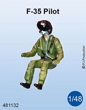 PJ Production Pilote F-35 assis aux commandes 481132-1/48