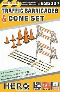 HERO Traffic Barricades & Cone Set E35007-1/35